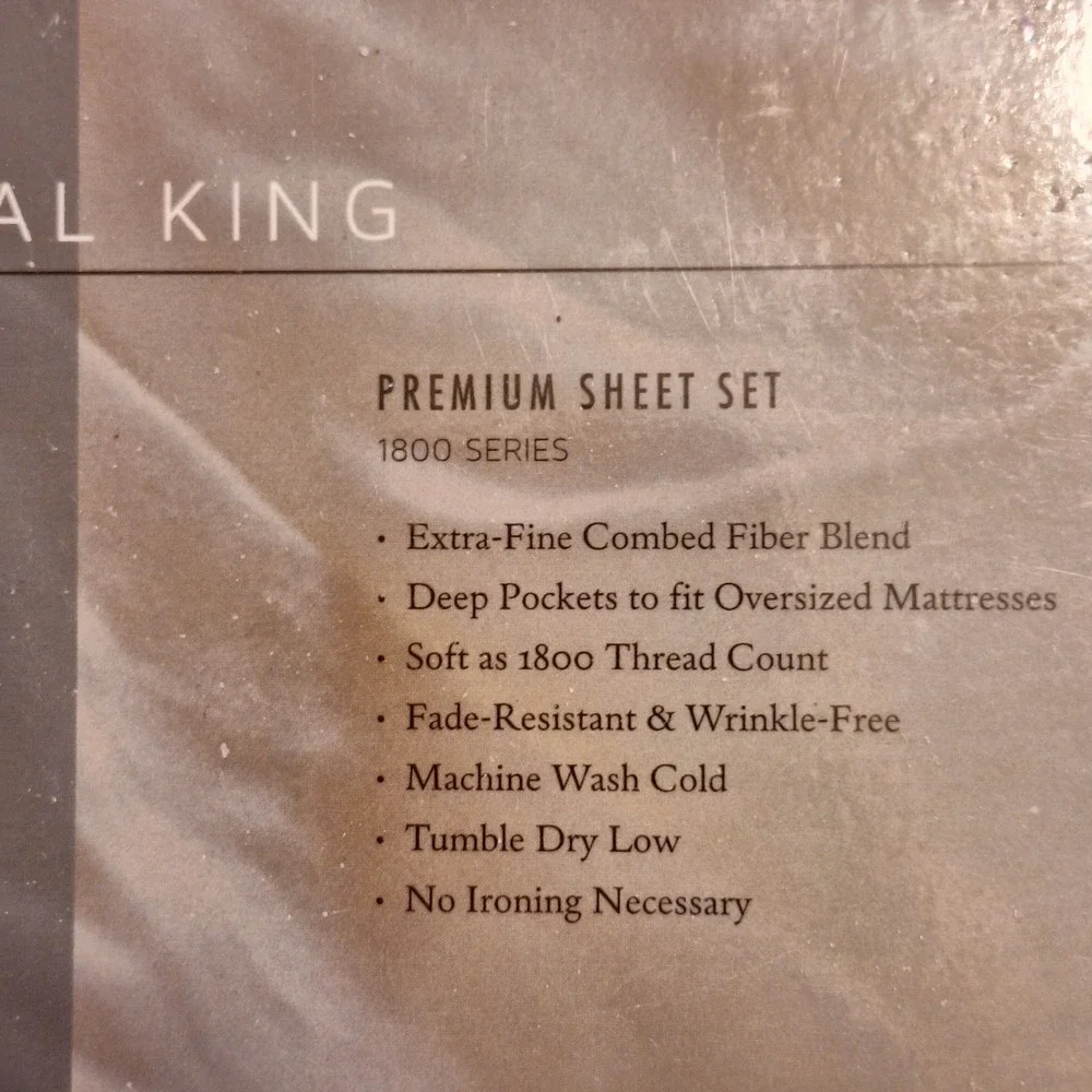 Bluff City Bedding 4‎ Pc Premium Sheet Set Size 1800 Series King/Cal King NEW